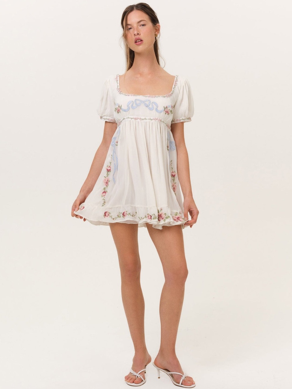 NWT For Love and Lemons Rosemarie Mini Dress Size Small - Picture 2 of 5
